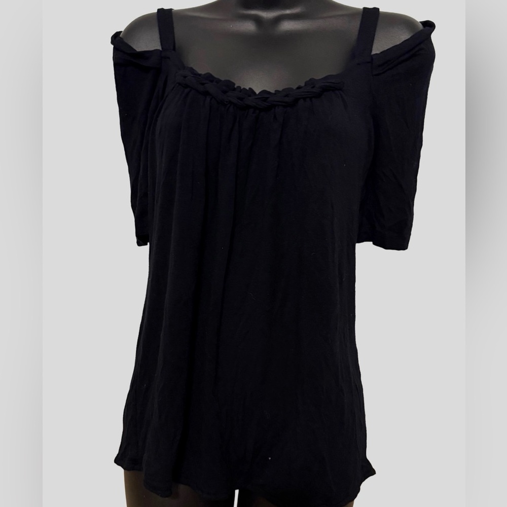Kenar Black Off-Shoulder Blouse